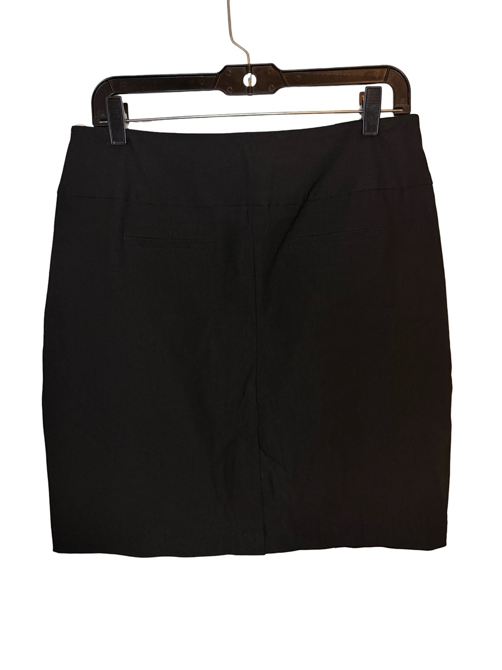 Lulu B Black Wrap Panel Mini Skirt Size 10 Stretch Work Office Business Casual - Picture 3 of 7